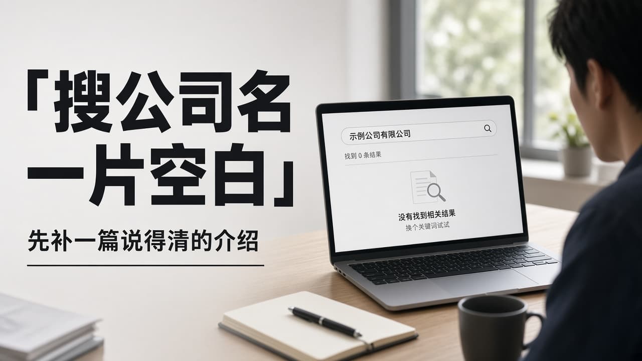 搜公司名一片空白?先补一篇说得清的介绍